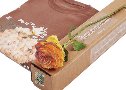 Advisory Board Crystals Mother's Day with Single Rose T-Shirt Brown