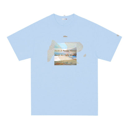 Advisory Board Crystals Such A Pretty Planet, Such An Ugly World Scene 6 Tee Light Blue