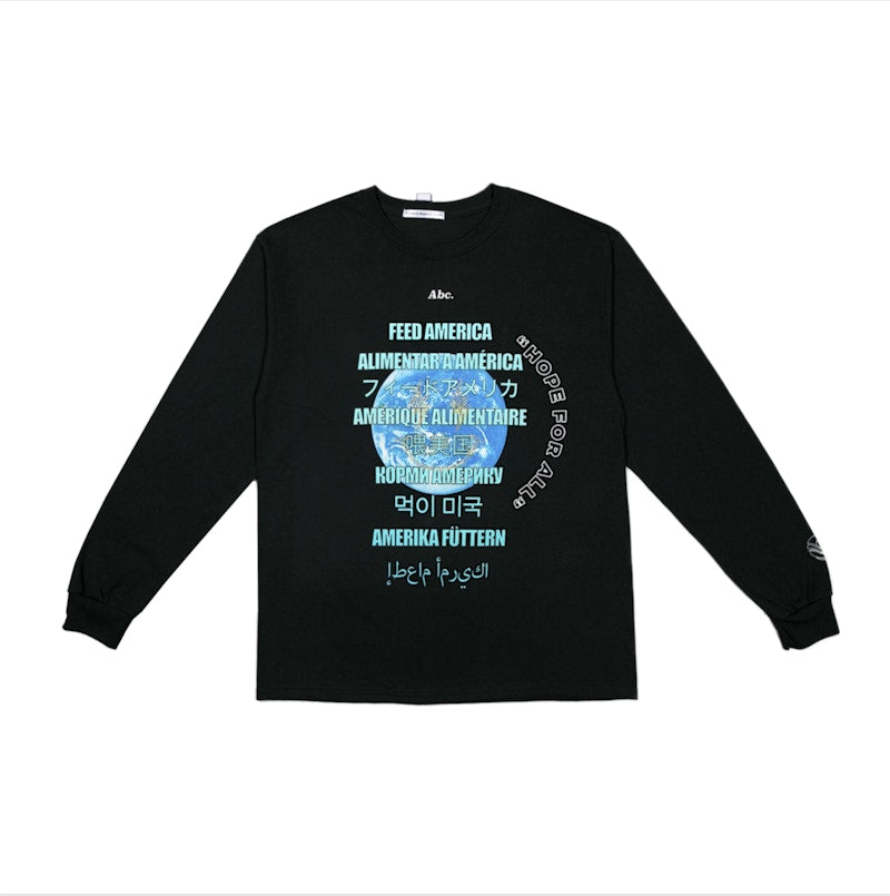 Advisory Board Crystals x J Balvin Feeding America WORLD L/S T-shirt Black