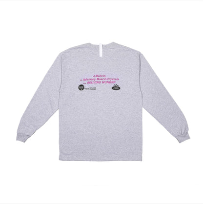 Advisory Board Crystals x J Balvin Feeding America WORLD L/S T-shirt Grey