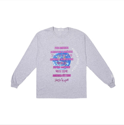 Advisory Board Crystals x J Balvin Feeding America WORLD L/S T-shirt Grey