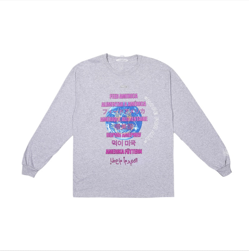 Advisory Board Crystals x J Balvin Feeding America WORLD L/S T-shirt Grey