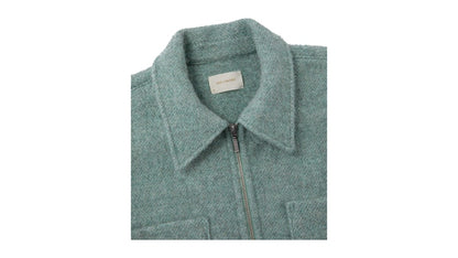 Aime Leon Dore Alpaca Blend Zip Shirt Green