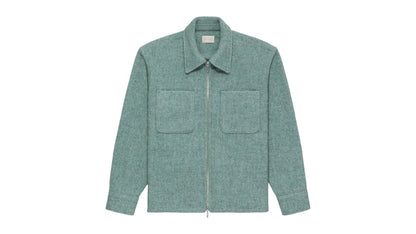Aime Leon Dore Alpaca Blend Zip Shirt Green