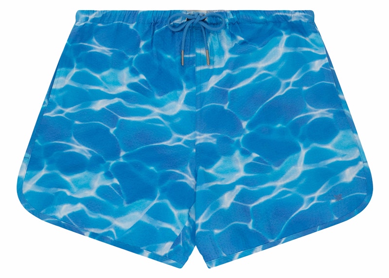 Aime Leon Dore Aqua Print Seersucker Short Blue