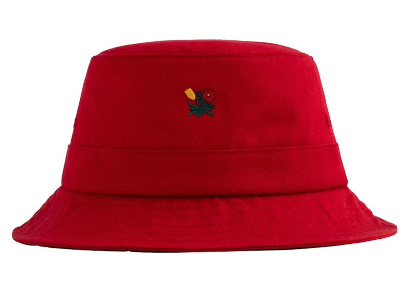 Aime Leon Dore Brushed Crest Bucket Hat Red