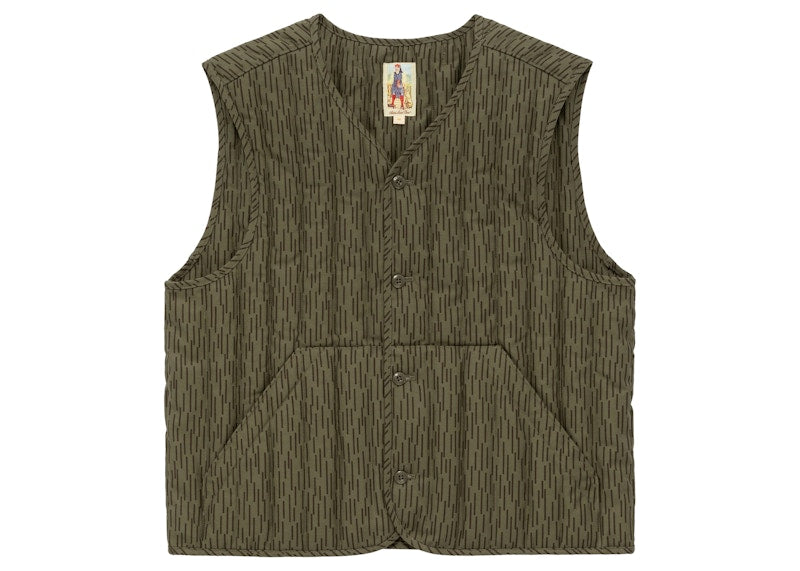 Aime Leon Dore Channel Quilted Vest Rain Camo
