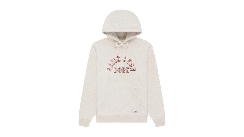 Aime Leon Dore Collegiate Logo Hoodie Oatmeal