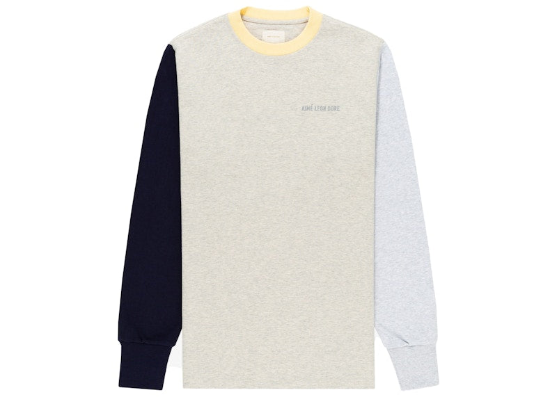 Aime Leon Dore Colorblock Longsleeve T-Shirt Grey/Navy