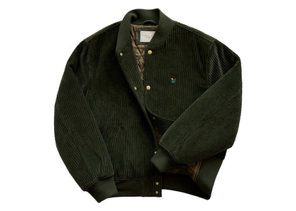 Aime Leon Dore Corduroy Crest Varsity Jacket Green