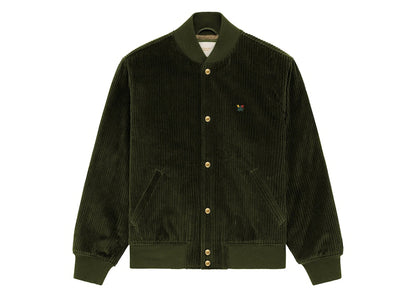 Aime Leon Dore Corduroy Crest Varsity Jacket Green