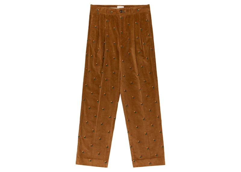 Aime Leon Dore Crest Corduroy Double Pleated Pant Brown