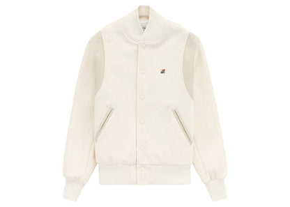 Aime Leon Dore Crest Varsity Jacket Cream