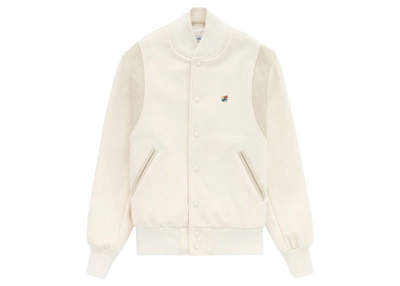 Aime Leon Dore Crest Varsity Jacket Cream