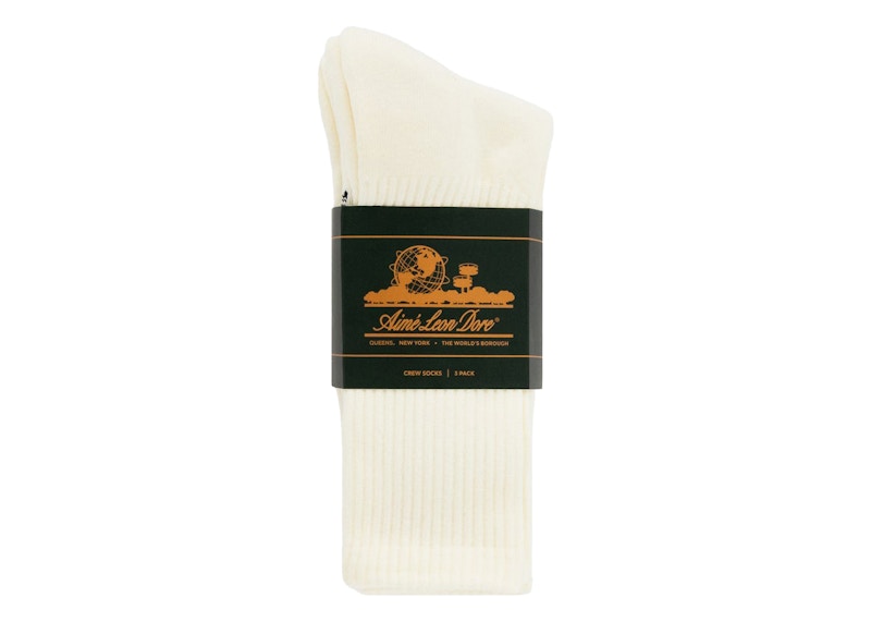 Aime Leon Dore Crew Sock (3 Pack) Cream