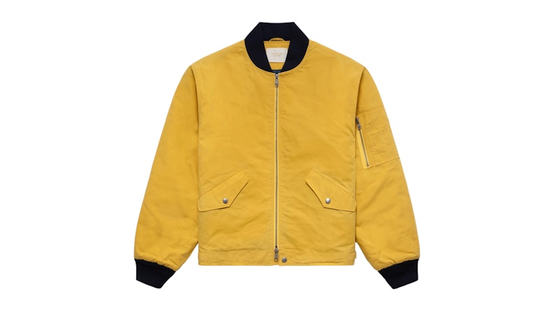 Aime Leon Dore Cropped Bomber Jacket Yellow