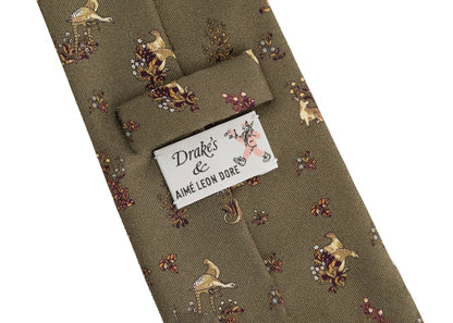 Aime Leon Dore Drake's Animal Print Tie Green