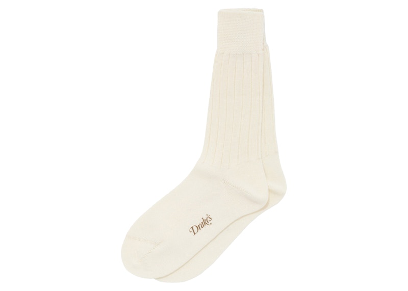 Aime Leon Dore Drake's Ribbed Dress Socks Cream
