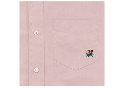 Aime Leon Dore Embroidered Crest Oxford Shirt Pink