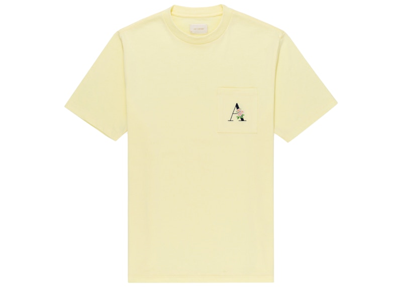 Aime Leon Dore Floral A Pocket T-shirt Yellow