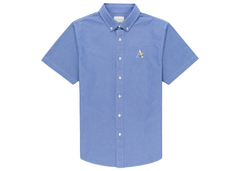 Aime Leon Dore Floral A Short-sleeve Oxford Shirt Blue