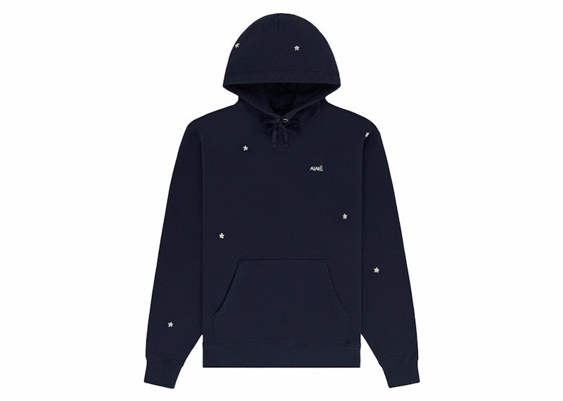 Aime Leon Dore Floral Embroidered Hoodie Navy