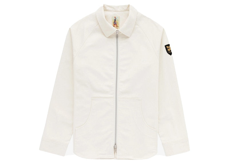 Aime Leon Dore Full-Zip Herringbone Work Shirt Cream