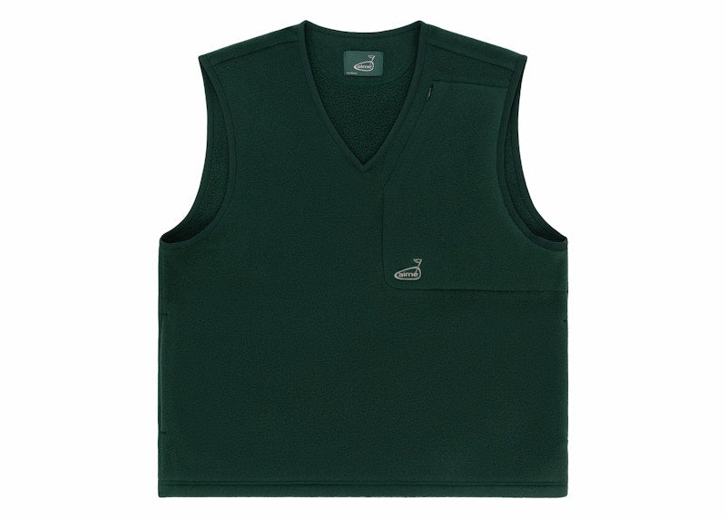 Aime Leon Dore Golf Fleece V-Neck Vest Green