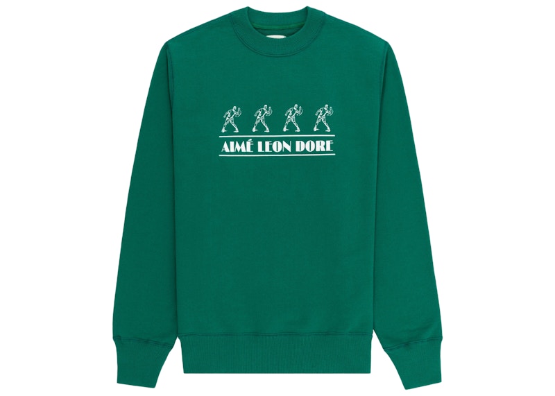 Aime Leon Dore Handball Graphic Crewneck Sweatshirt Green