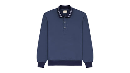 Aime Leon Dore Jacquard Collar Snap Pullover Navy