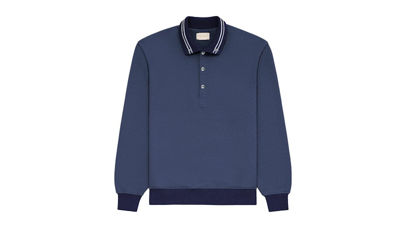 Aime Leon Dore Jacquard Collar Snap Pullover Navy
