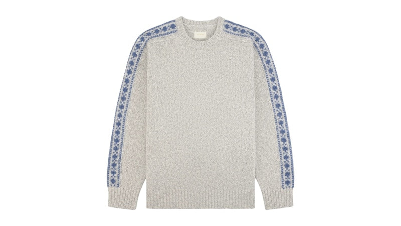 Aime Leon Dore Jacquard Stripe Alpaca Sweater Gray