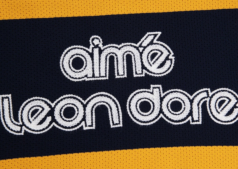 Aime Leon Dore Knit Basketball Jersey Yellow