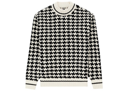 Aime Leon Dore Knit Houndstooth Crewneck Sweater Black/White