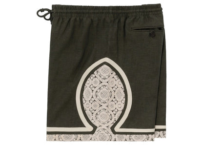 Aime Leon Dore Lace Linen Basketball Short Green
