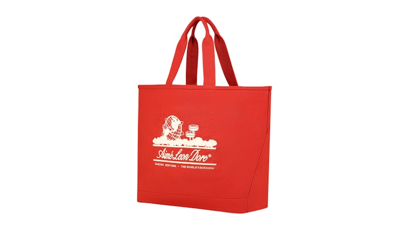 Aime Leon Dore Large Unisphere Tote Bag Poinciana Red