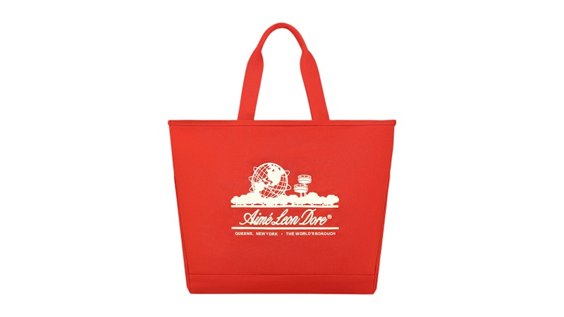 Aime Leon Dore Large Unisphere Tote Bag Poinciana Red