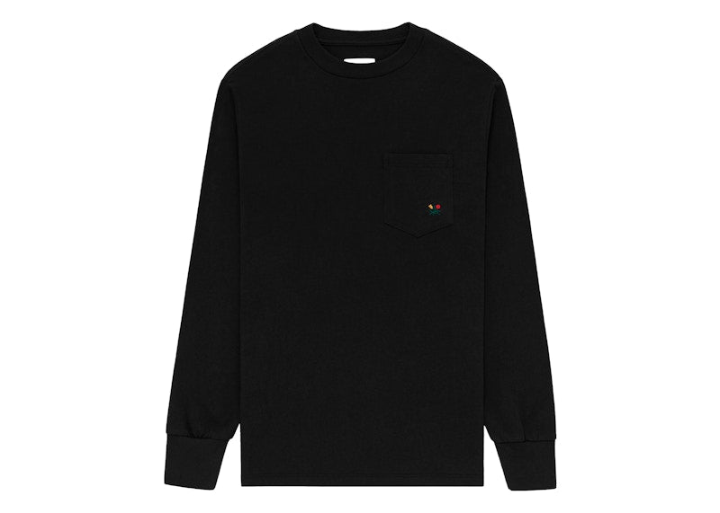 Aime Leon Dore Long-Sleeve Crest Pocket Tee Jet Black