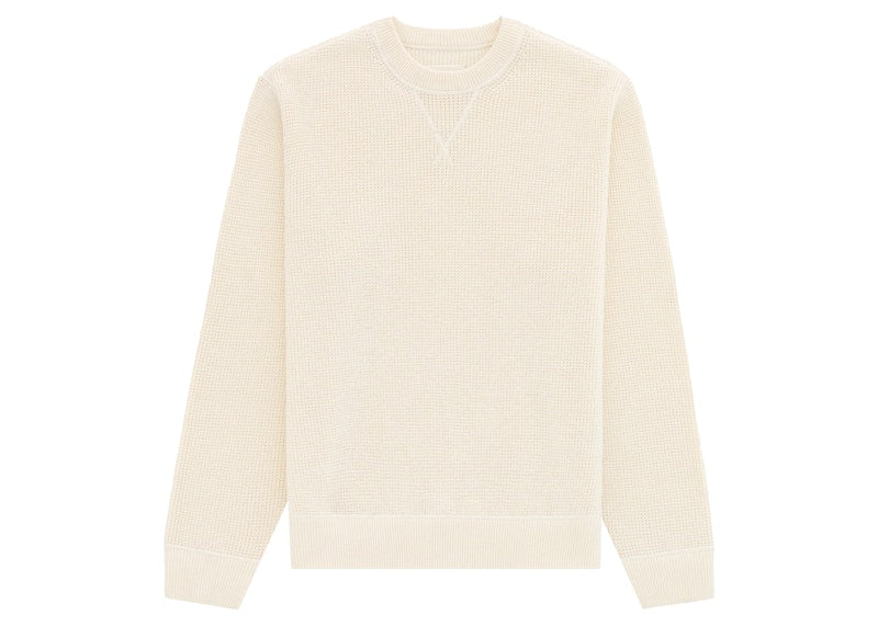 Aime Leon Dore Merino Waffle Crewneck Sweater White