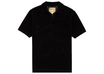 Aime Leon Dore Mesh Knit Polo Black