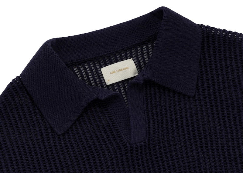 Aime Leon Dore Mesh Knit Polo (SS23) Navy