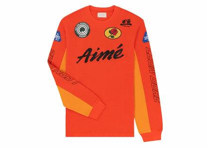 Aime Leon Dore Mesh Moto Long-Sleeve Tee Orange