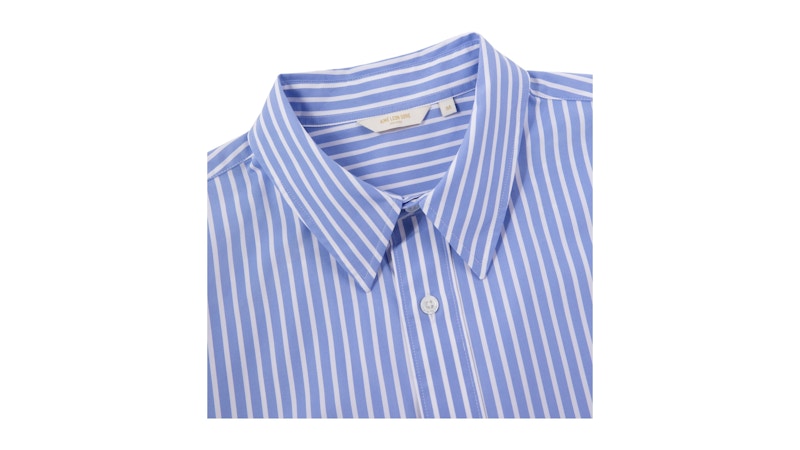 Aime Leon Dore Monogram Yarn Dyed Stripe Shirt Blue/White