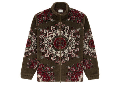 Aime Leon Dore Motif Fleece Zip-Up Jacket Olive