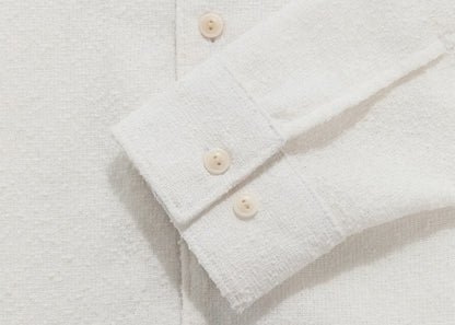 Aime Leon Dore Nubby Camp Collar Shirt White