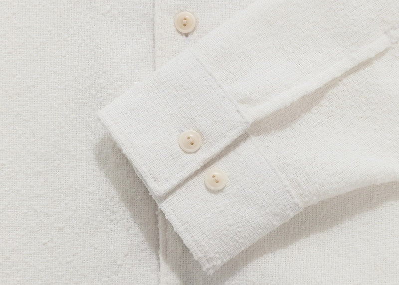 Aime Leon Dore Nubby Camp Collar Shirt White