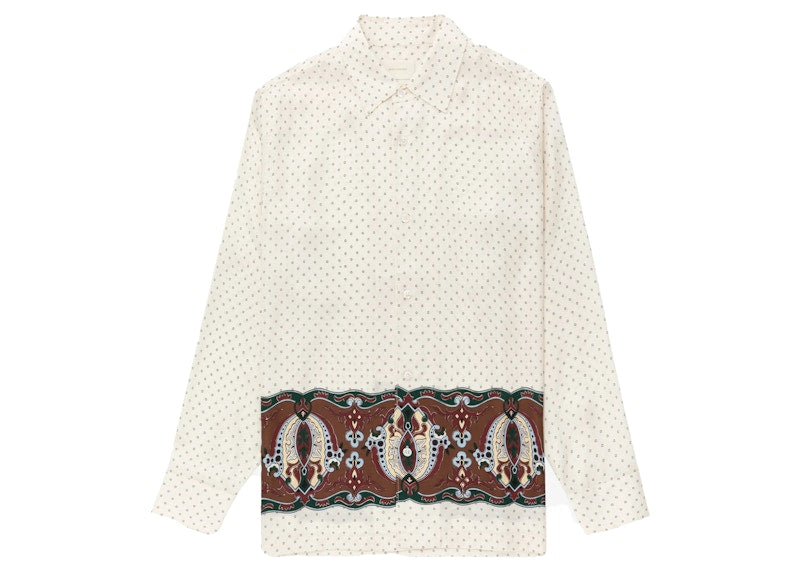 Aime Leon Dore Paisley Ribbon Shirt Cream
