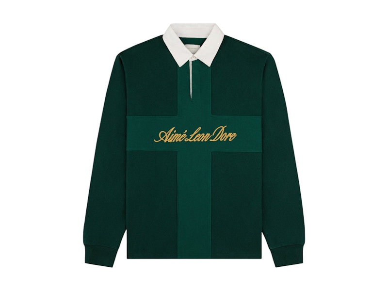 Aime Leon Dore Paneled Sail Rugby Shirt Pine Grove