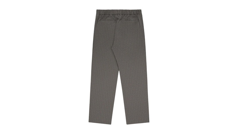 Aime Leon Dore Pinstripe Elasticated Waist Suit Trouser Taupe