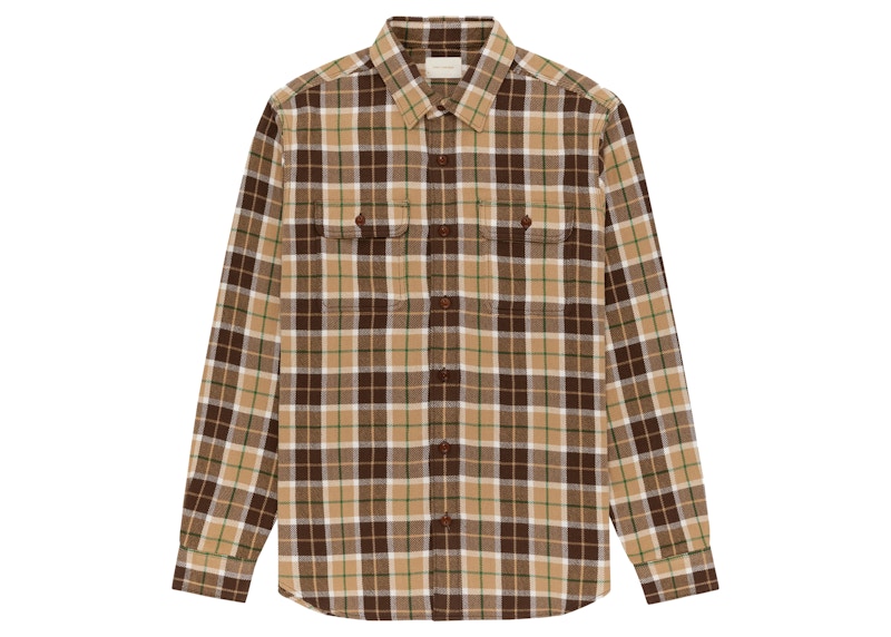 Aime Leon Dore Plaid Cotton Shirt Brown
